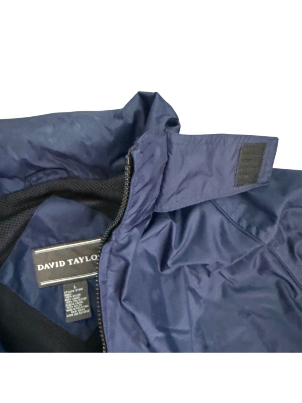 USS Dixie AD-14 Windbreaker Jacket L Navy 1940-1982 Blue Destroyer Tender Hood - Picture 6 of 9